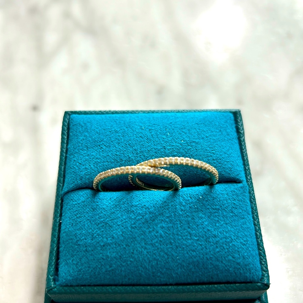 Zirconia diamond eternity bands